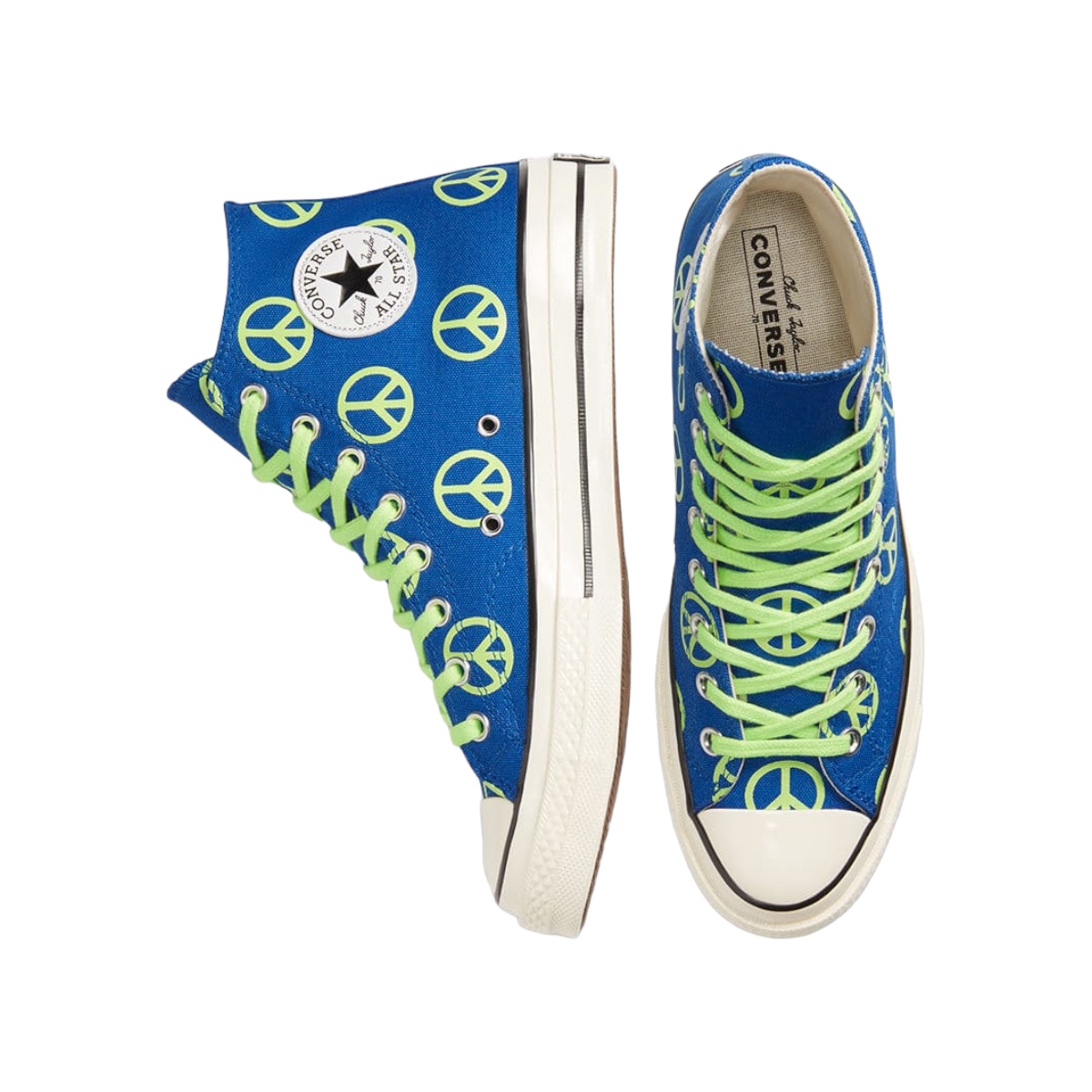 Tenis Converse Chuck 70 HI Game Peace Color Azul Verde 100 Original