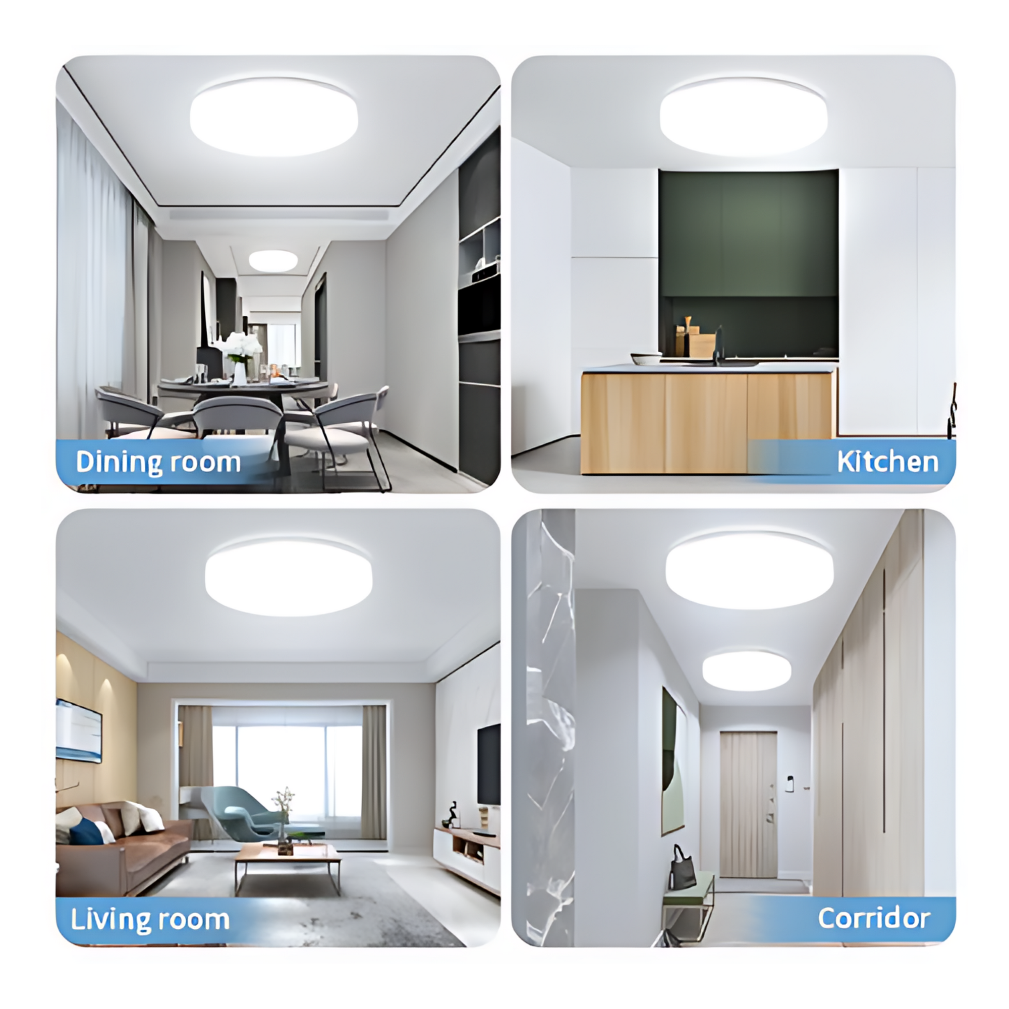 Lampara de techo para Sobreponer Led 48w Super Potente Tipo Aspirina 30CM Luz blanca 6500K 1 PZAS