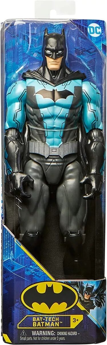 Figura Bat-tech Batman Traje Azul con Negro 30 Cm 