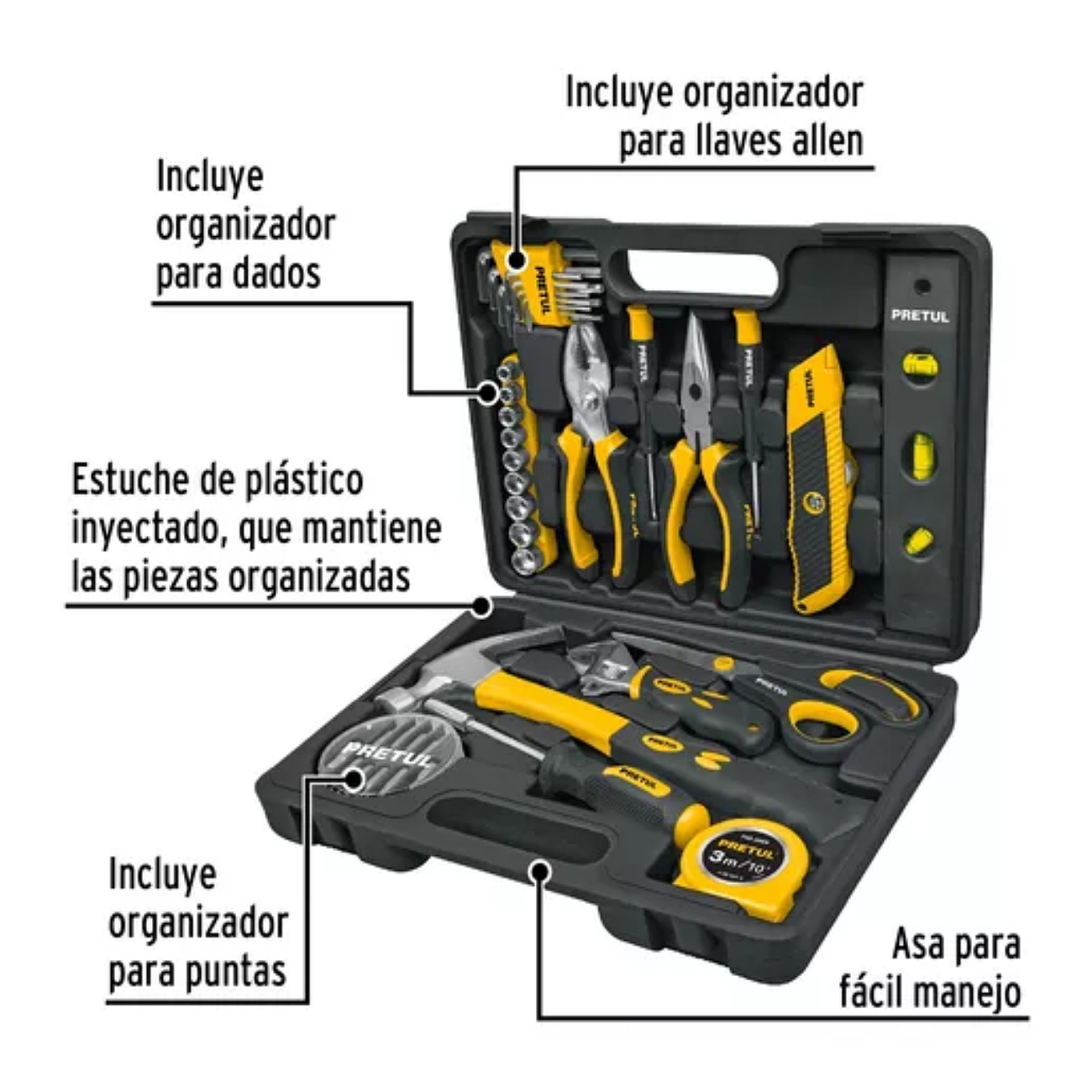 Set Herramientas, 42 Pz, Comfort Grip, Pretul Pretul 22101