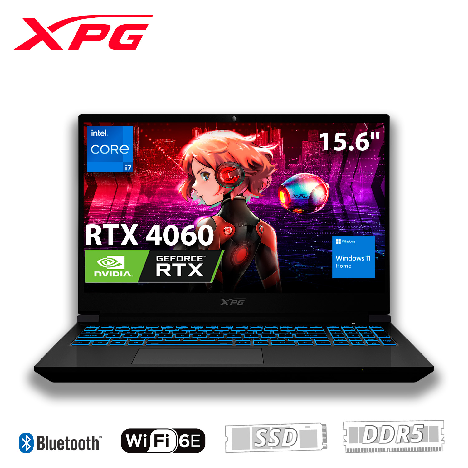 Laptop Gamer XPG Xenia 15G 15.6" Full HD Intel Core i7-14700HX 2.10GHz 16GB 1TB SSD NVIDIA GeForce RTX 4060 Windows 11 Home 64-bit Español Negro.