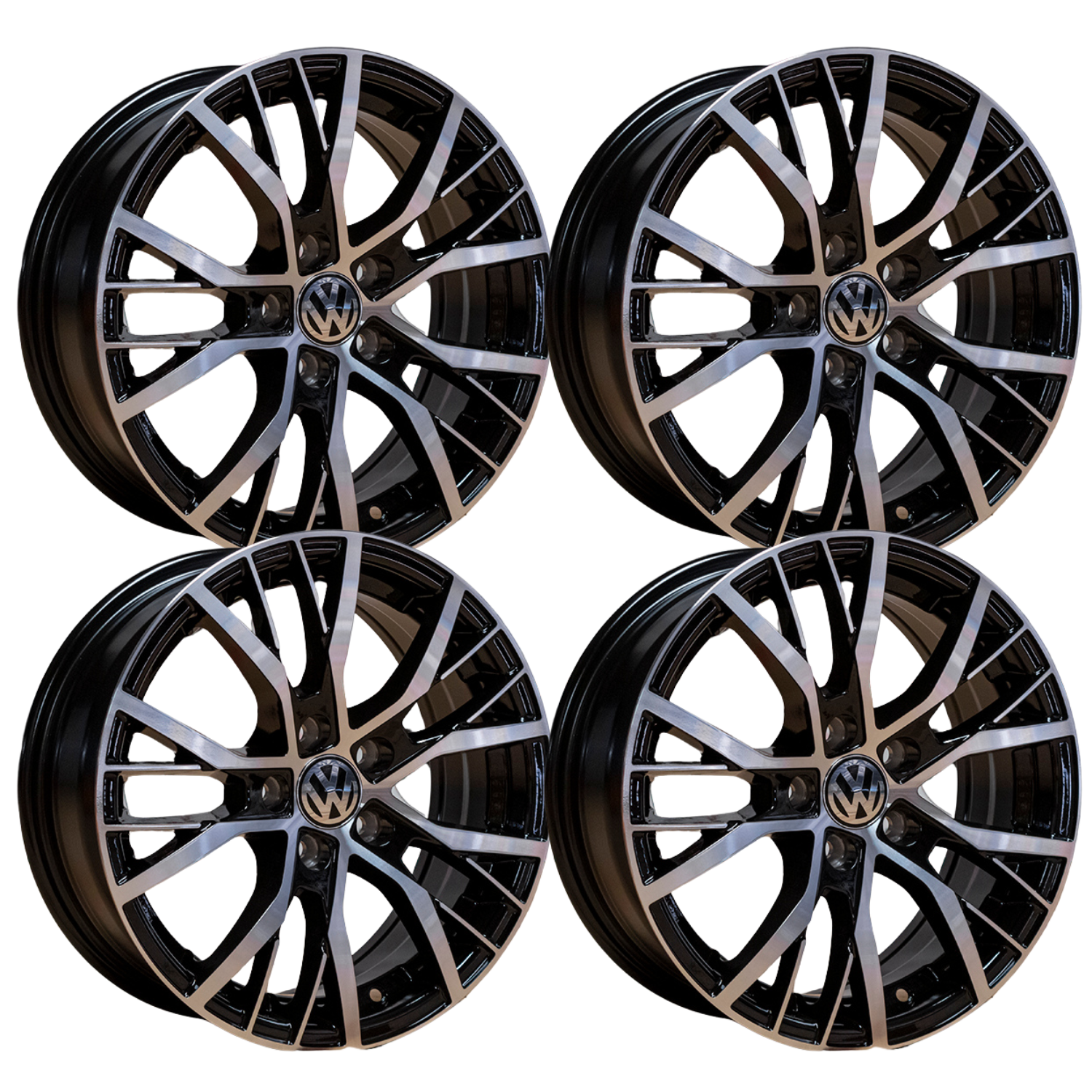 Rines Black Machine Face 15 5x100 Vento, Jetta, Golf