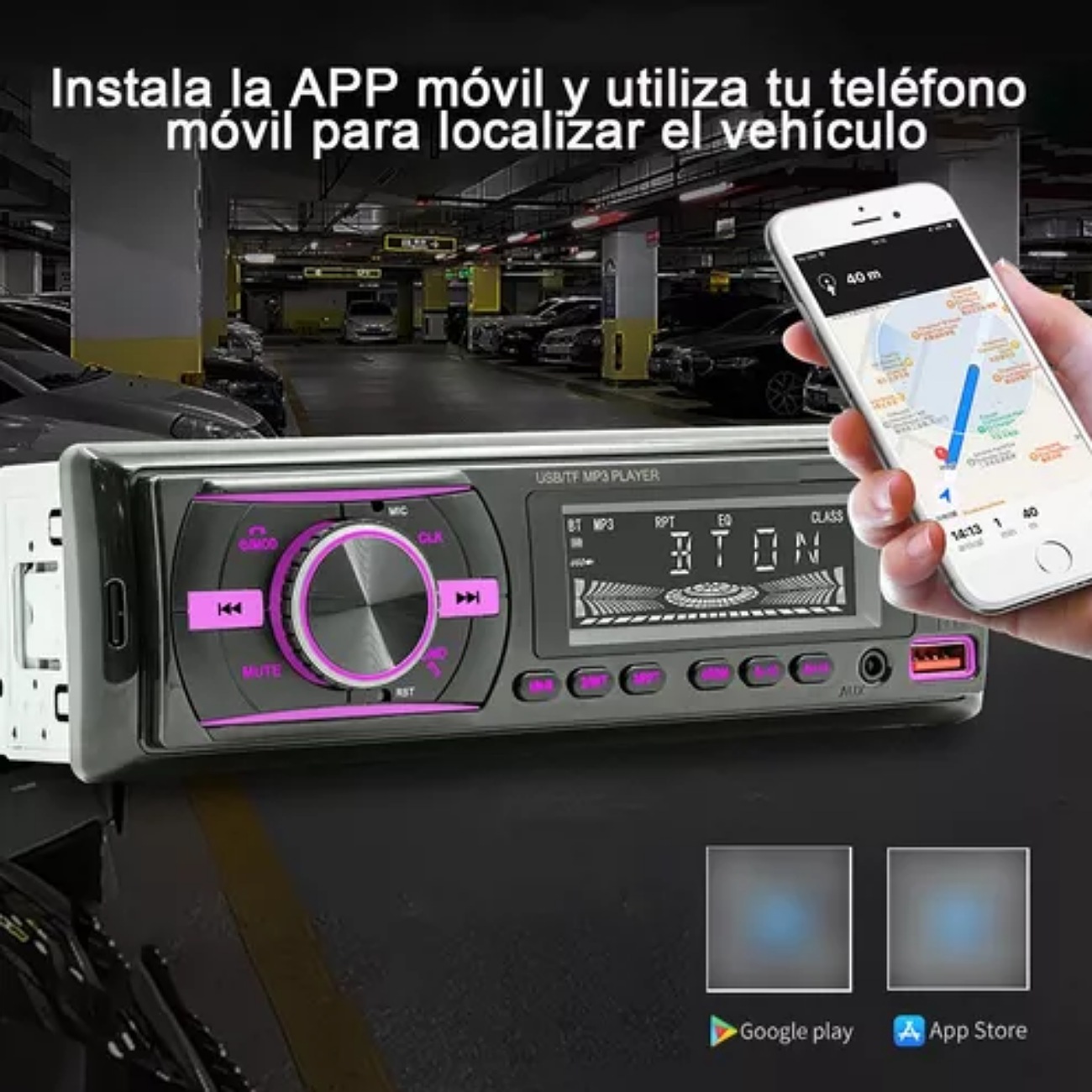 Reproductor Mp3 Para Carro Bluetooth Radio Para Carro Usb