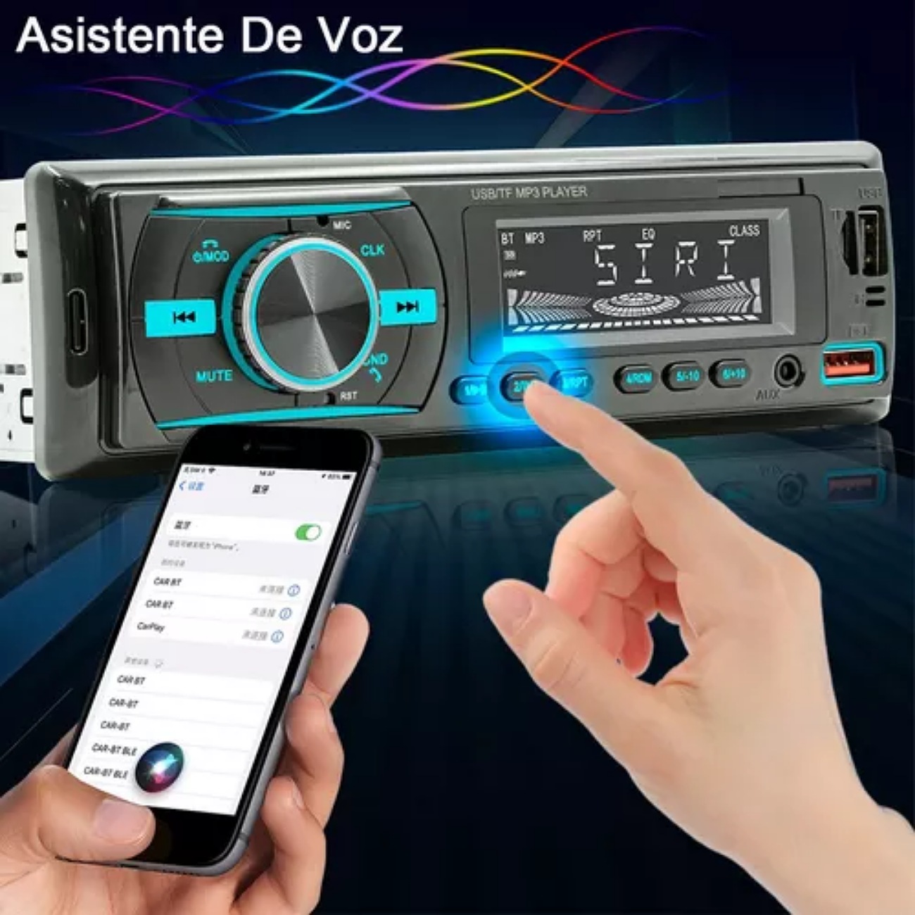 Reproductor Mp3 Para Carro Bluetooth Radio Para Carro Usb