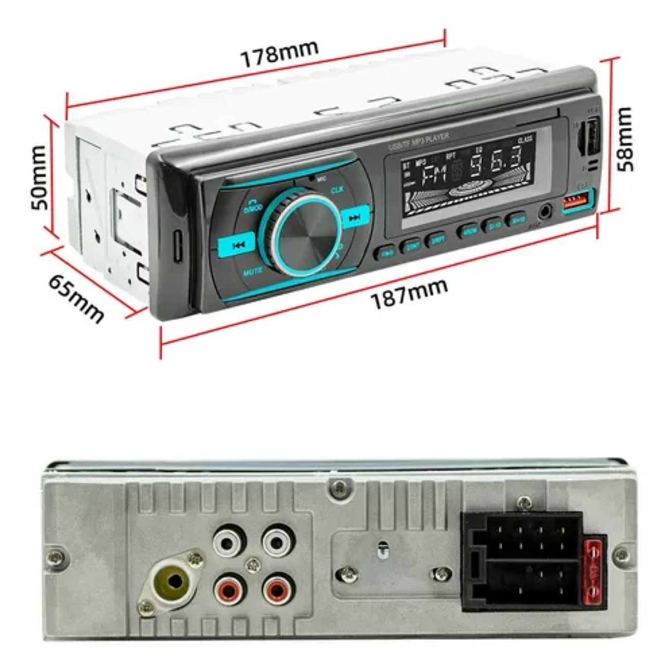 Reproductor Mp3 Para Carro Bluetooth Radio Para Carro Usb