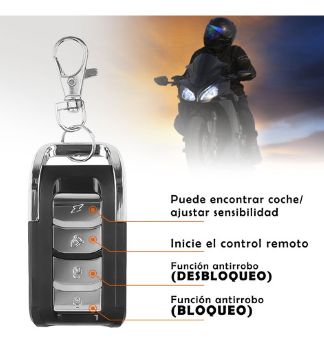 Alarma Moto Antirrobo Encendido Con Distancia Control Remoto
