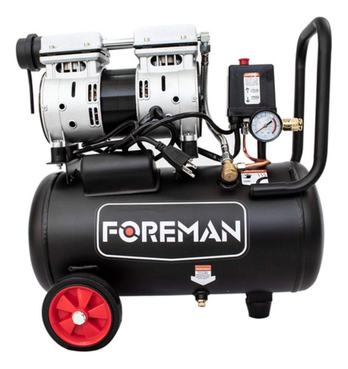 Compresor Libre De Aceite Silencioso 1hp Foreman 24l 110v