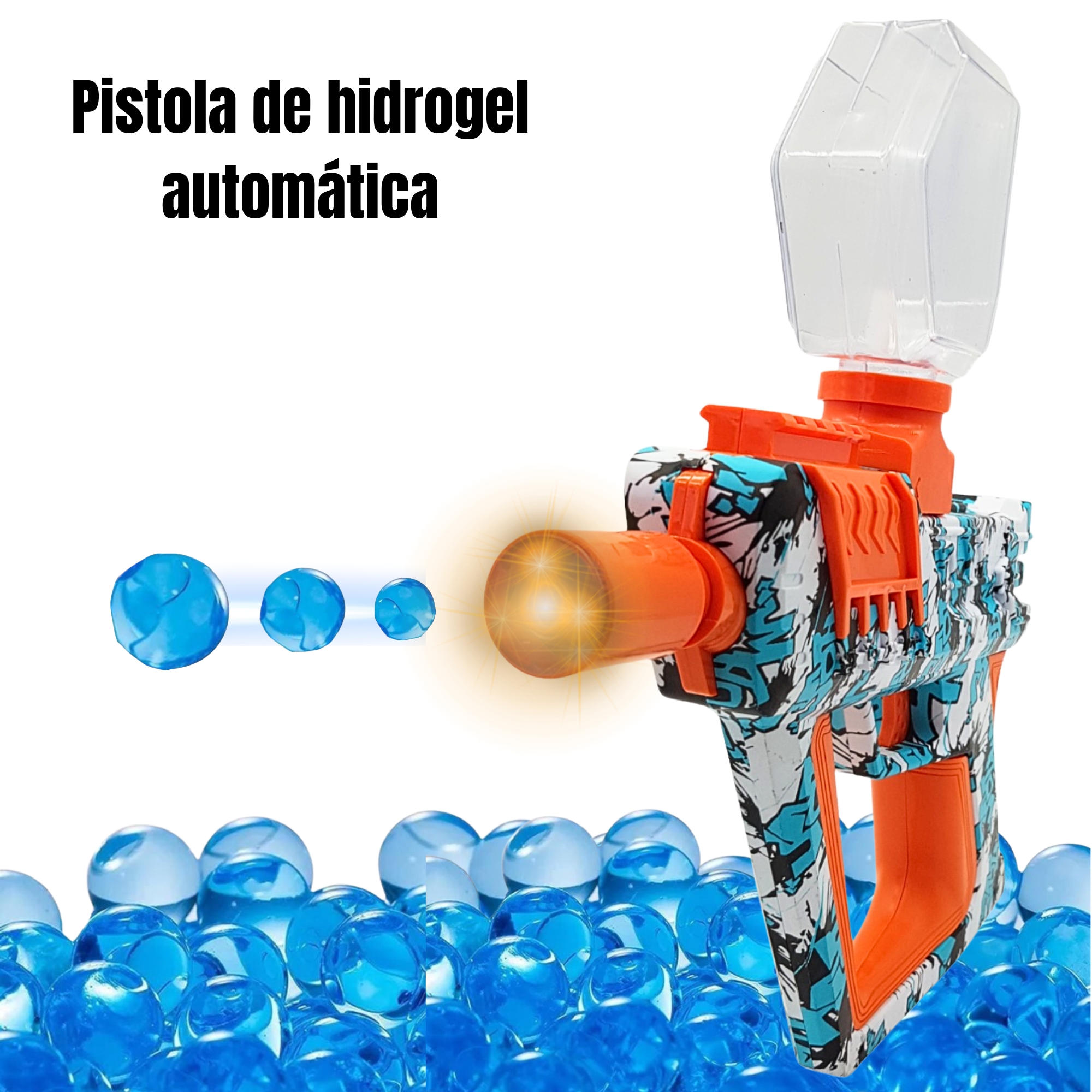 Pistola de Gel para Niños Juguete Bolas Hidrogel Lanzador Batería - Verde.