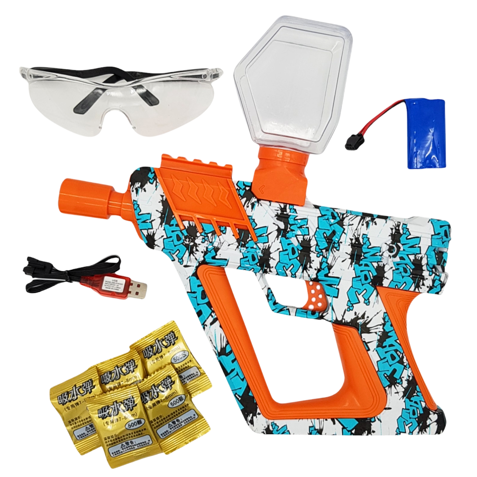 Pistola de Gel para Niños Juguete Bolas Hidrogel Lanzador Batería - Verde.