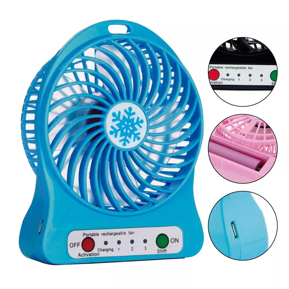 Mini Ventilador Portátil Recargable 3 Velocidades