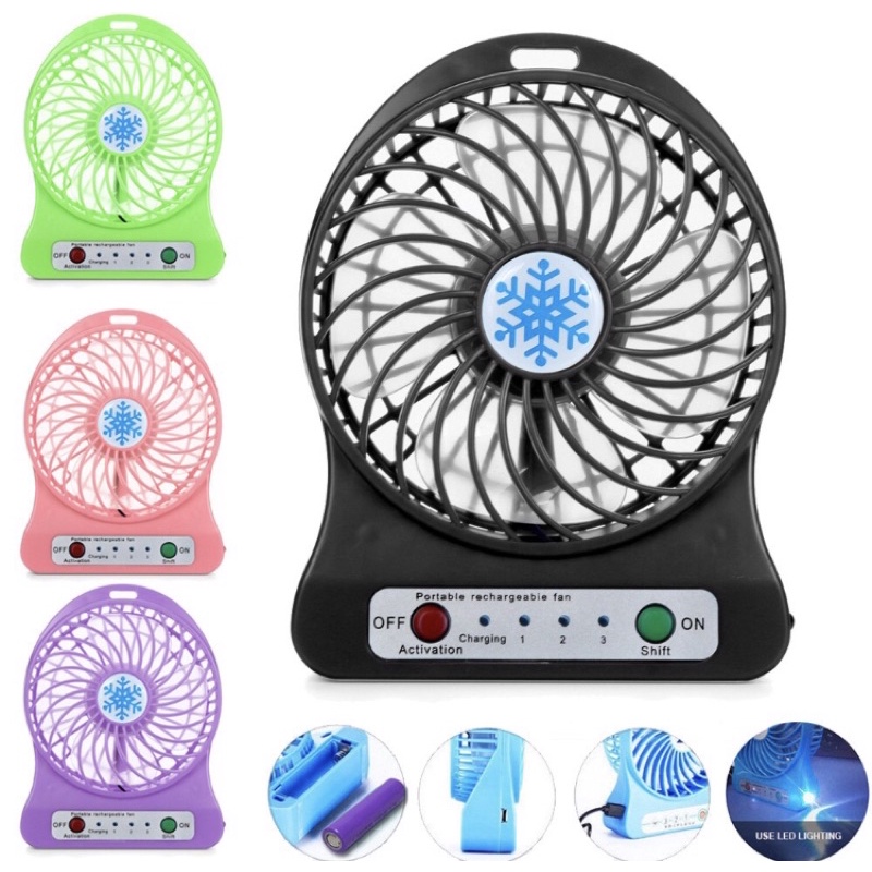 Mini Ventilador Portátil Recargable 3 Velocidades