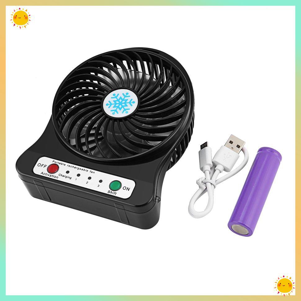 Mini Ventilador Portátil Recargable 3 Velocidades