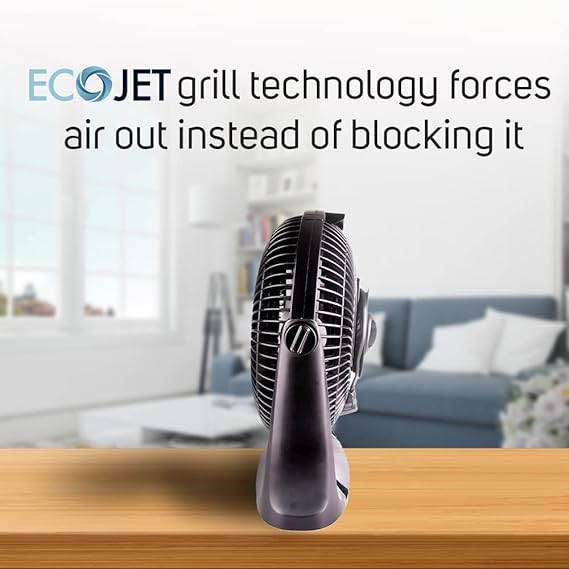 TAURUS OASIS | Ventilador de Escritorio 10 Pul. | 2 en 1: Mesa y Pared| 30% Mas Flujo de Aire y Menos Ruido| Ventilador Portatil| Empotrable en Pared| ECOJET