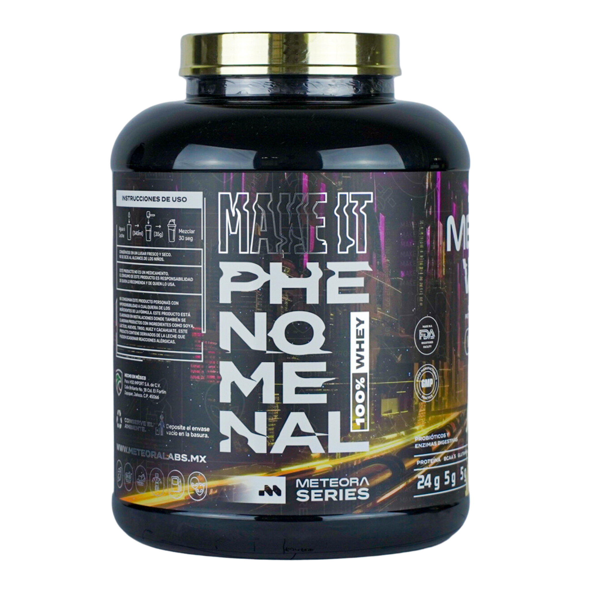 Meteora Labs, Vainilla, Proteína 100% Whey Hidrolizada.