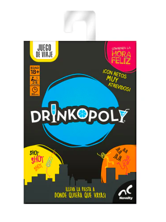 Juego de Viaje Drinkopoly Novelty Cartas para Llevar la Diversión a Donde Vayas