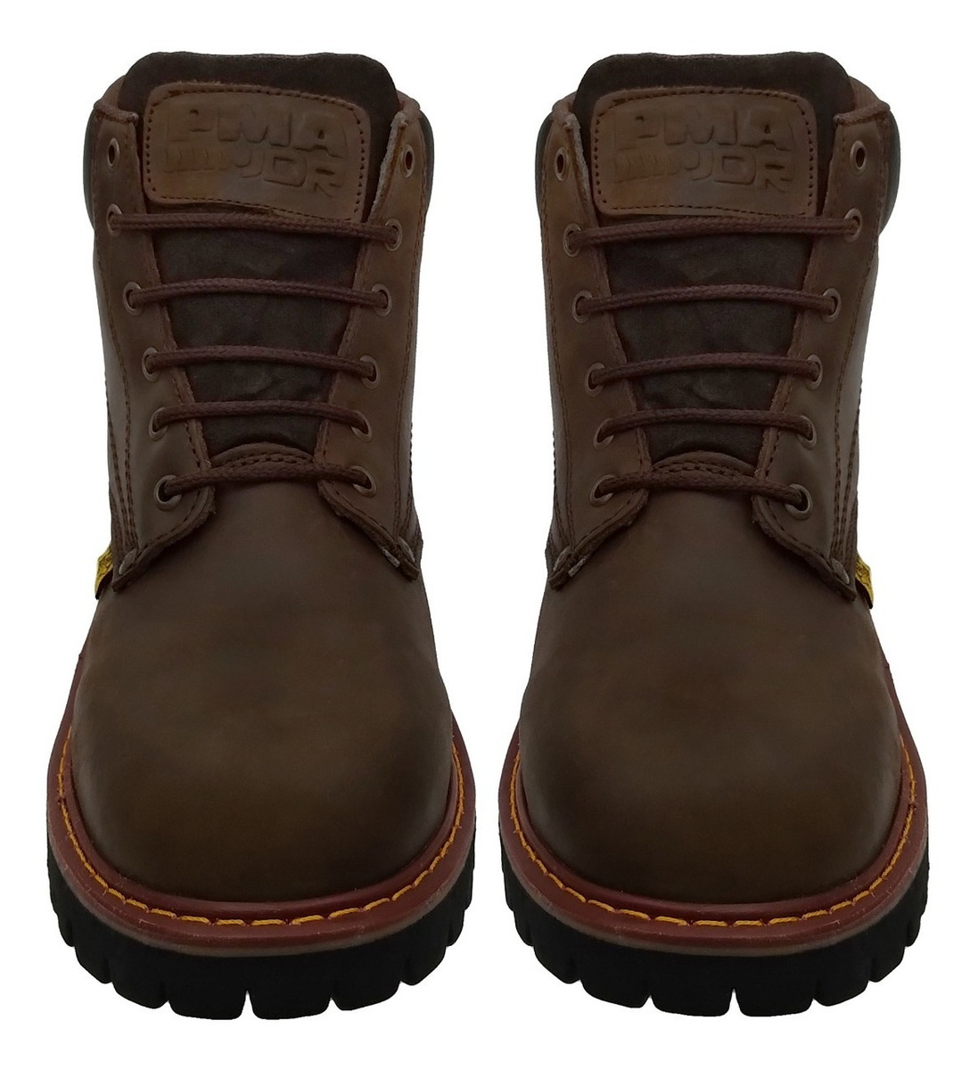 Bota De Trabajo Industrial Pma 136 Con Casquillo Cafe Crazy.
