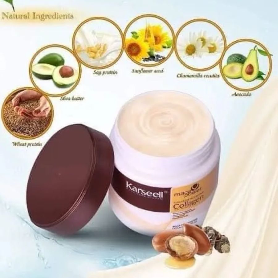 Tratamiento para el cabello Colageno Shea Butter Karseell reparadora 250 ml.