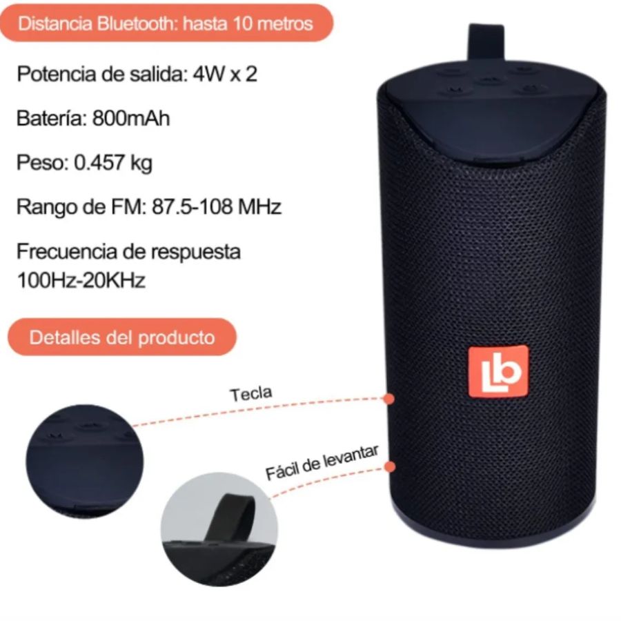 Bocina Link Bits Bluetooth/Radio FM Alta Definicion Doble Altavoz.