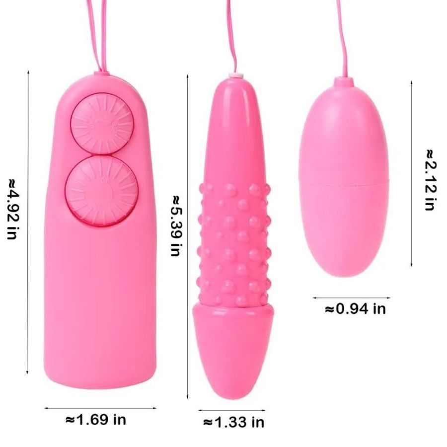 Vibrador Doble Bala y Punto G texturizado con Control