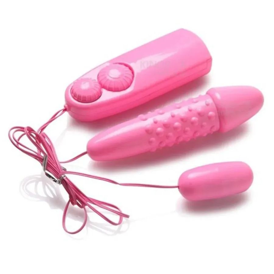 Vibrador Doble Bala y Punto G texturizado con Control