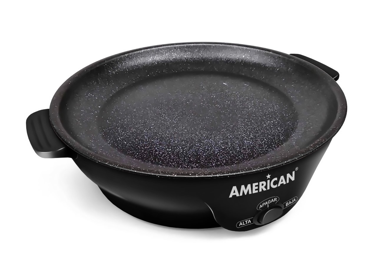 Comal Eléctrico American 6028 Multiusos Negro.