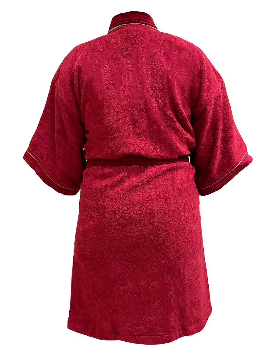 Bata De Bata Para Caballero 100% Algodón Unitalla  Vino Elefantito Hogar.