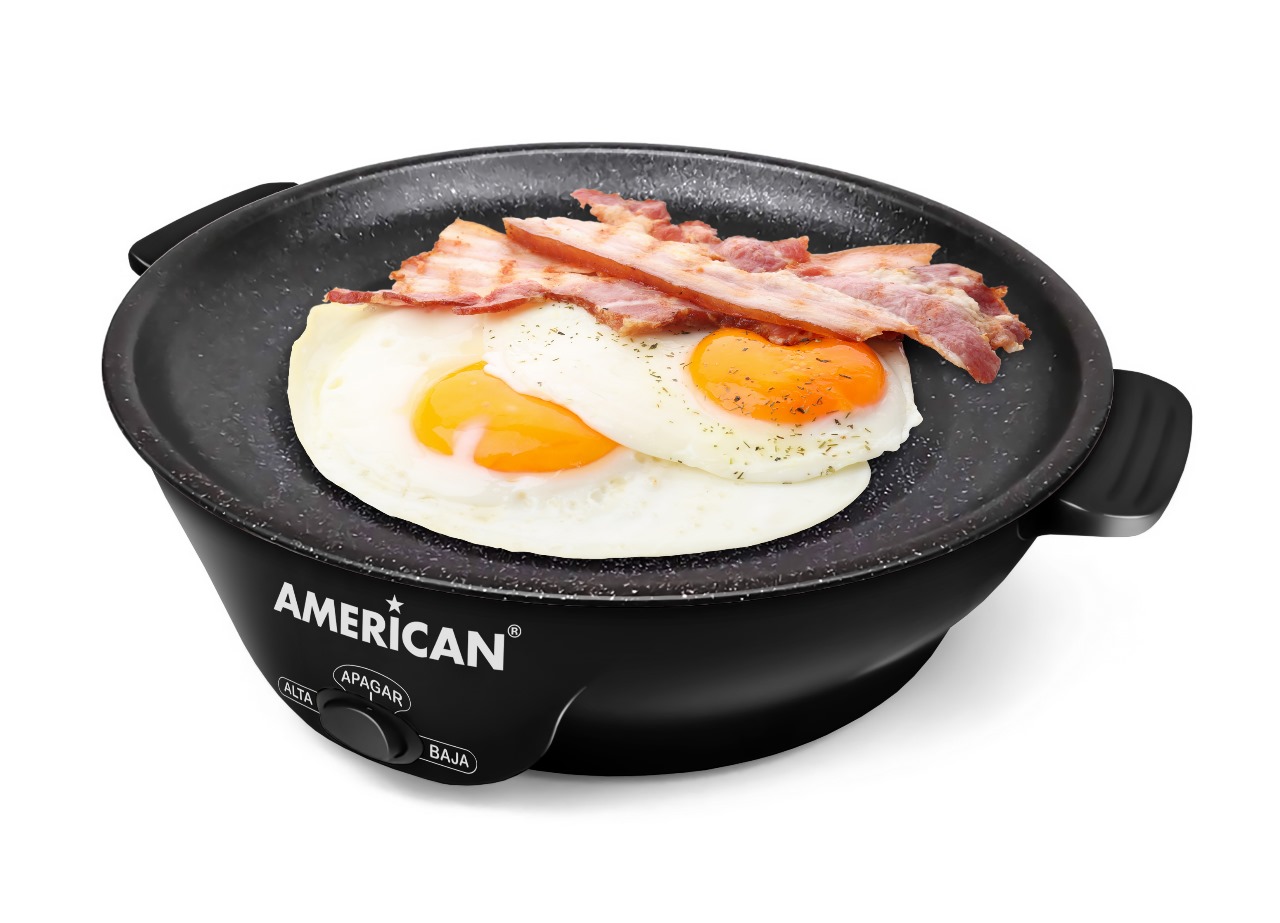 Comal Eléctrico American 6028 Multiusos Negro.