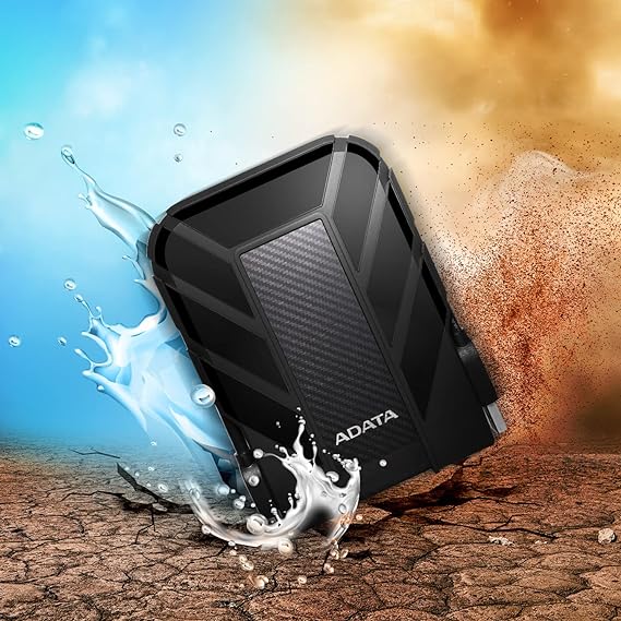 ADATA Disco Duro Externo HDD HD710P,4 TB, Resistente a golpes,agua y polvo, certificación grado militar, Color Negro