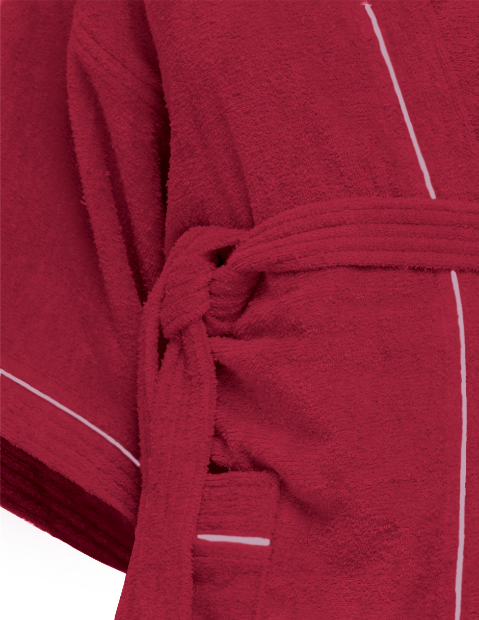 Bata De Bata Para Caballero 100% Algodón Unitalla  Vino Elefantito Hogar.