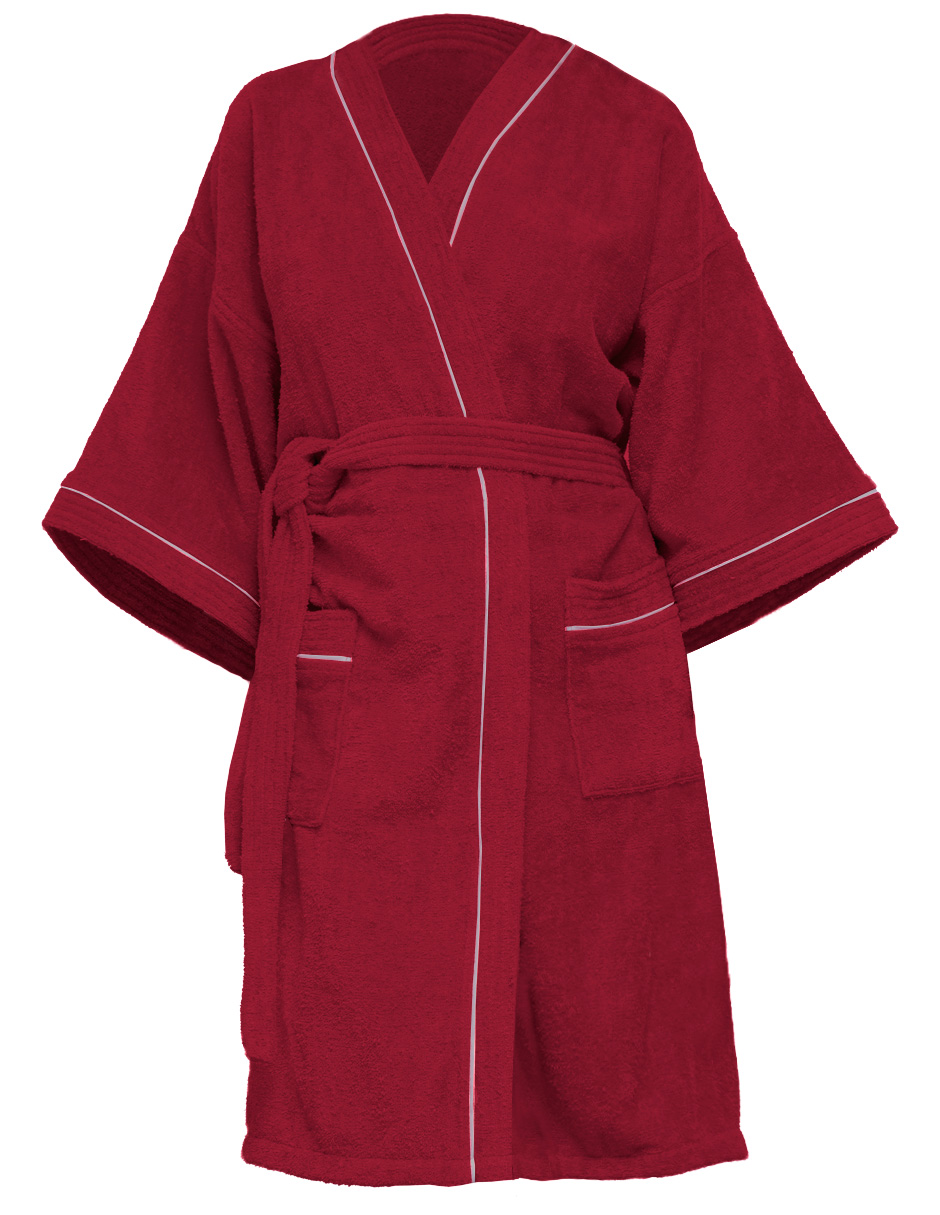Bata De Bata Para Caballero 100% Algodón Unitalla  Vino Elefantito Hogar.