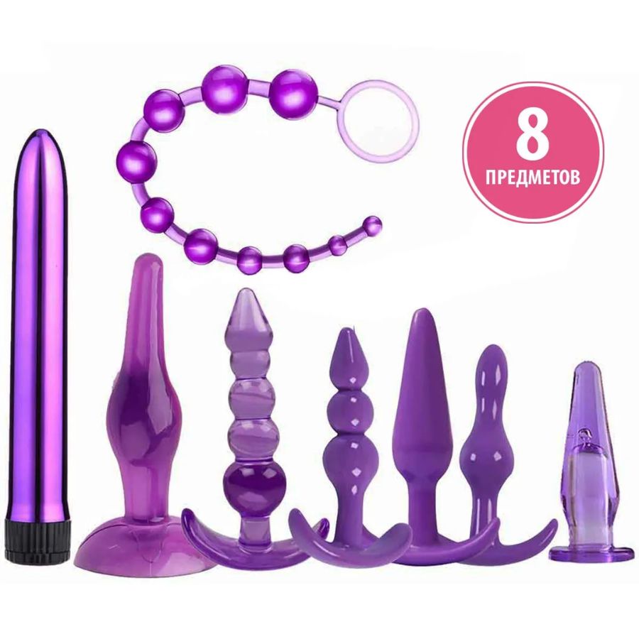 Kit 8 piezas Tapon Anal juguetes plug