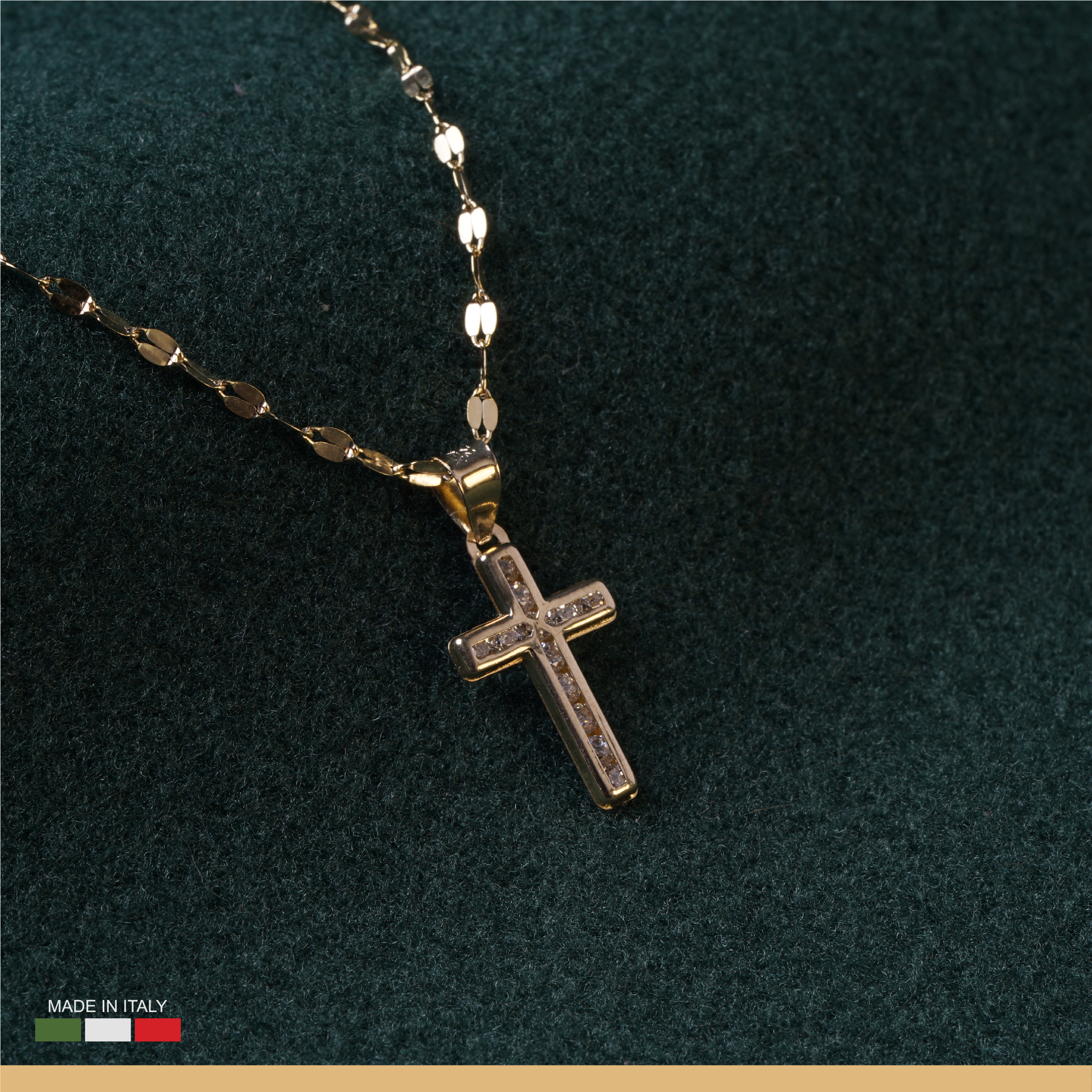 Medalla Dije Cruz Oro 10k Y Cadena De Oro Sólido 10k.