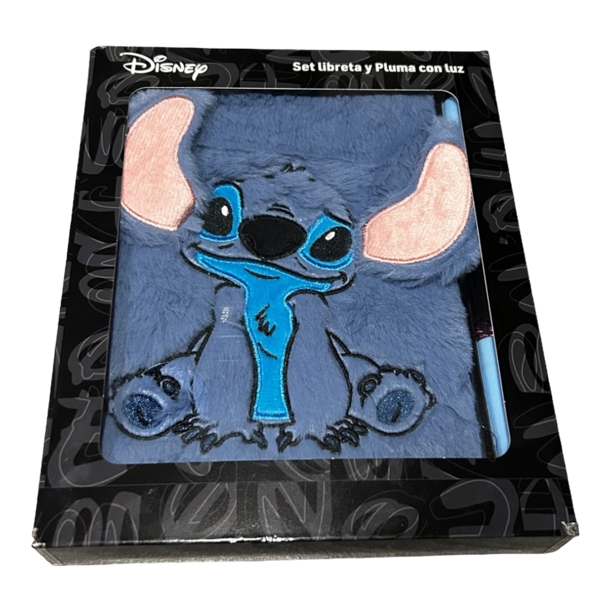 Libreta Stitch Notebook Fur + Pluma Kawaii Disney.