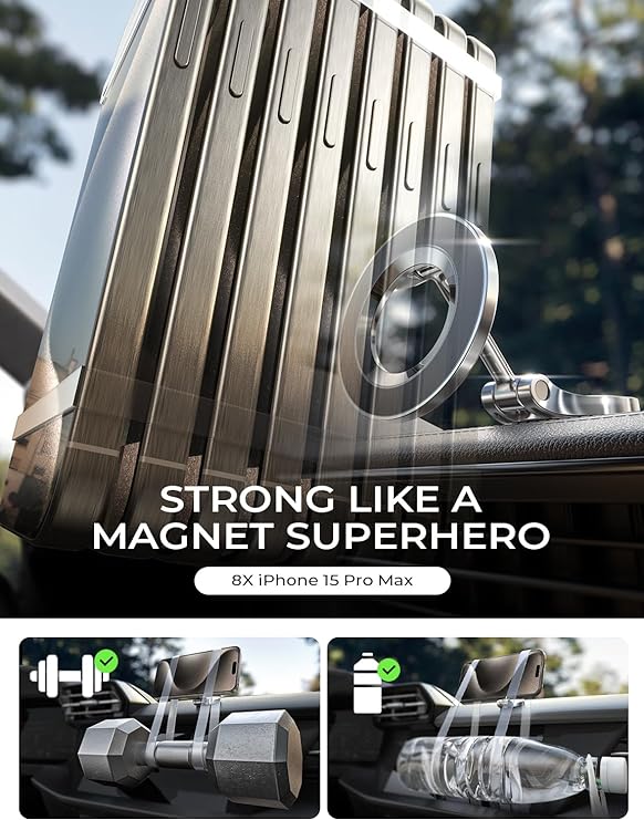 LISEN Soporte Celular Automóvil Magnético, [24 imanes N55] Porta Celular Auto Tablero, Universal Base Celular Auto para iPhone 15 Pro MAX Mini 14 13 12, Galaxy S23 S22 Ultra, Motorola, Xiaomi, Huawei