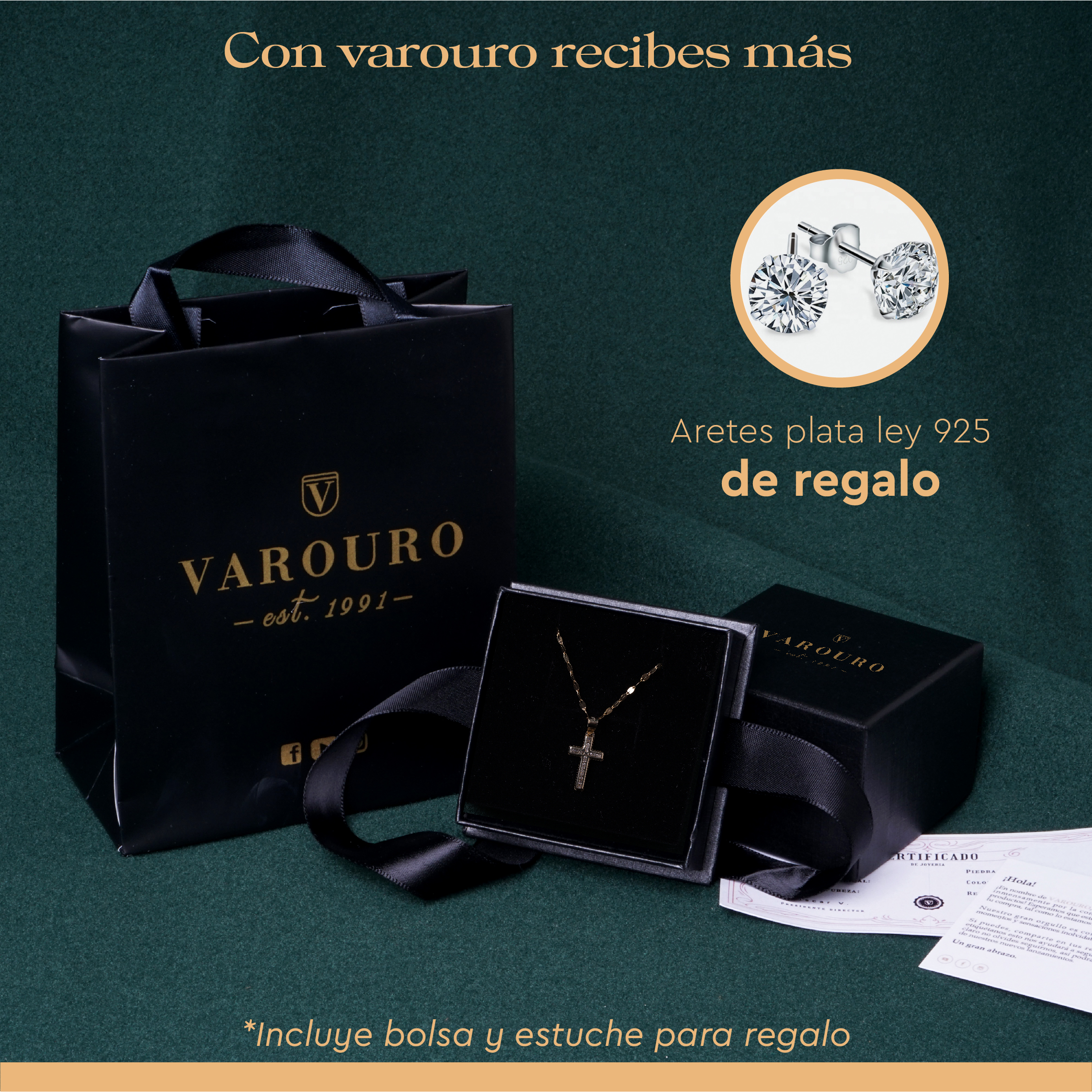 Medalla Dije Cruz Oro 10k Y Cadena De Oro Sólido 10k.