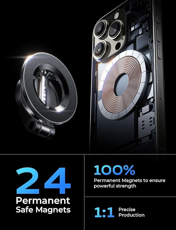 LISEN Soporte Celular Automóvil Magnético, [24 imanes N55] Porta Celular Auto Tablero, Universal Base Celular Auto para iPhone 15 Pro MAX Mini 14 13 12, Galaxy S23 S22 Ultra, Motorola, Xiaomi, Huawei