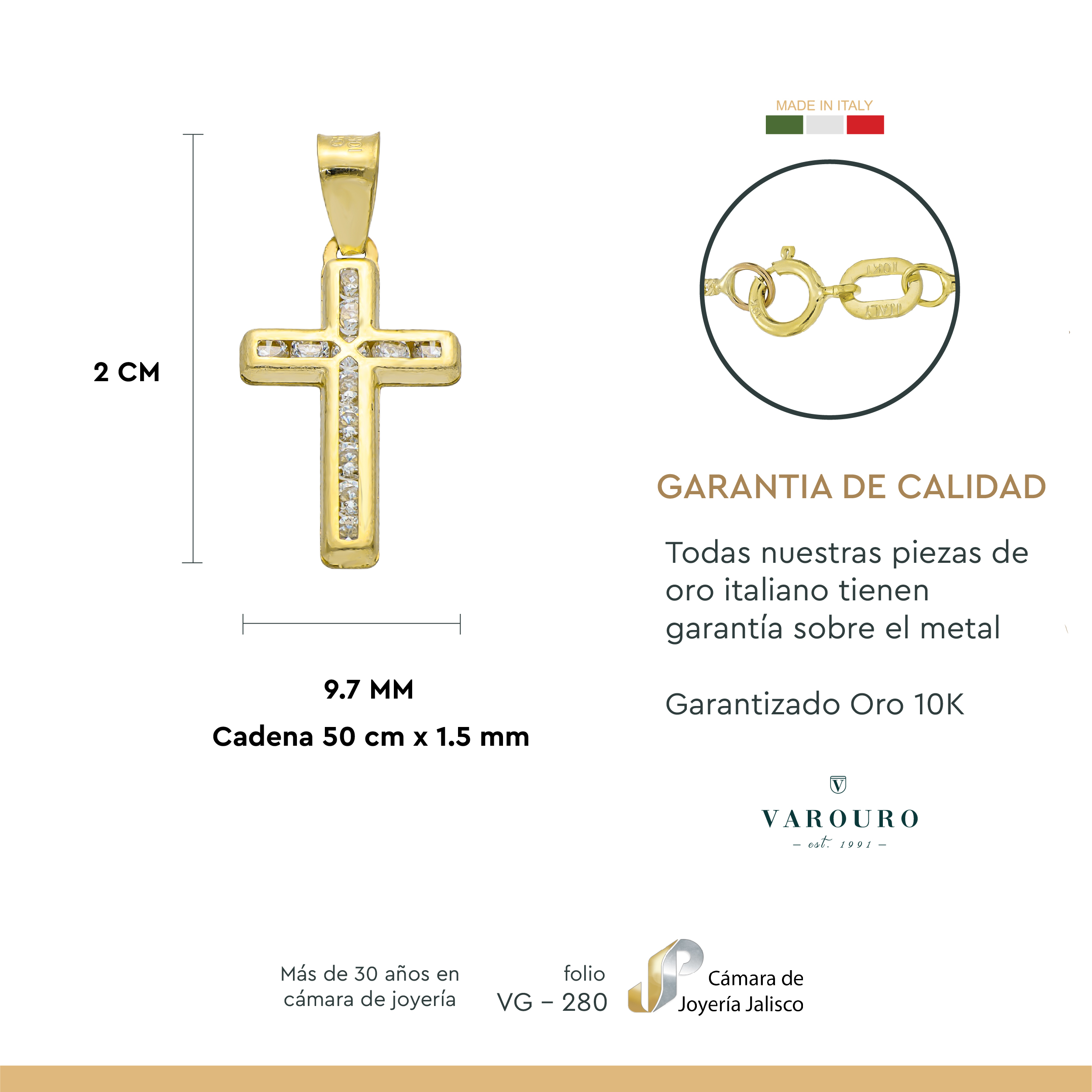 Medalla Dije Cruz Oro 10k Y Cadena De Oro Sólido 10k.