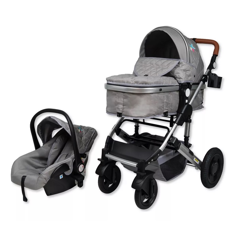 Carriola con Portabebe STARKIDS Galaxis Gris.