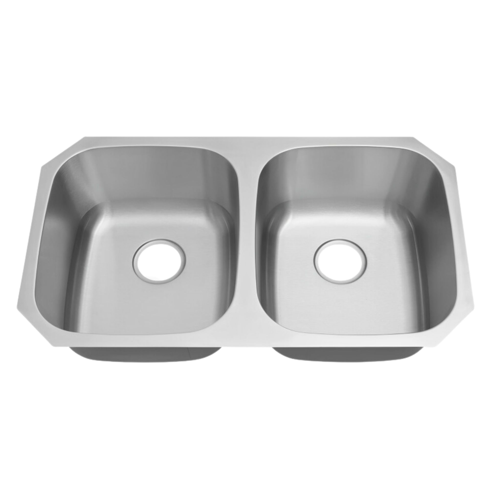 Tarja Doble para Submontar Calibre 18'' - Fregadero para Cocina de Acero Inoxidable 304 Calibre 18" de Alta Resistencia - Color Plata Satinado