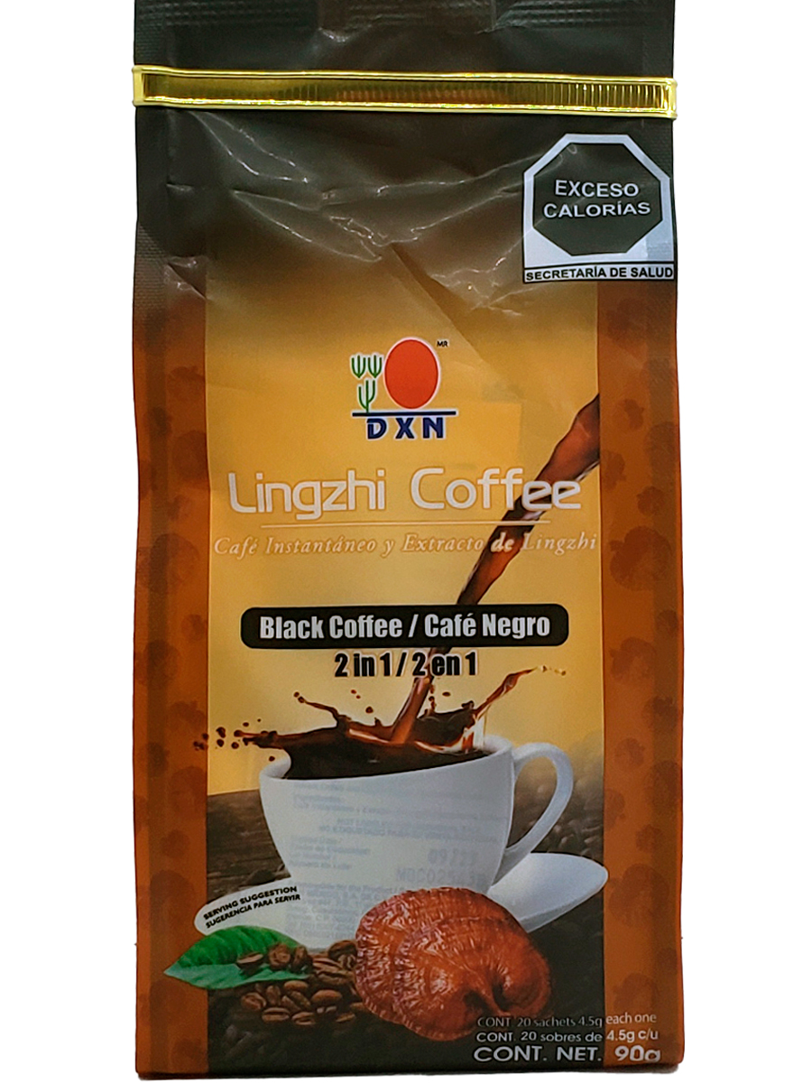 Café Instantáneo DXN 2 En 1 Lingzhi Coffe con Ganoderma 5 Bolsas.