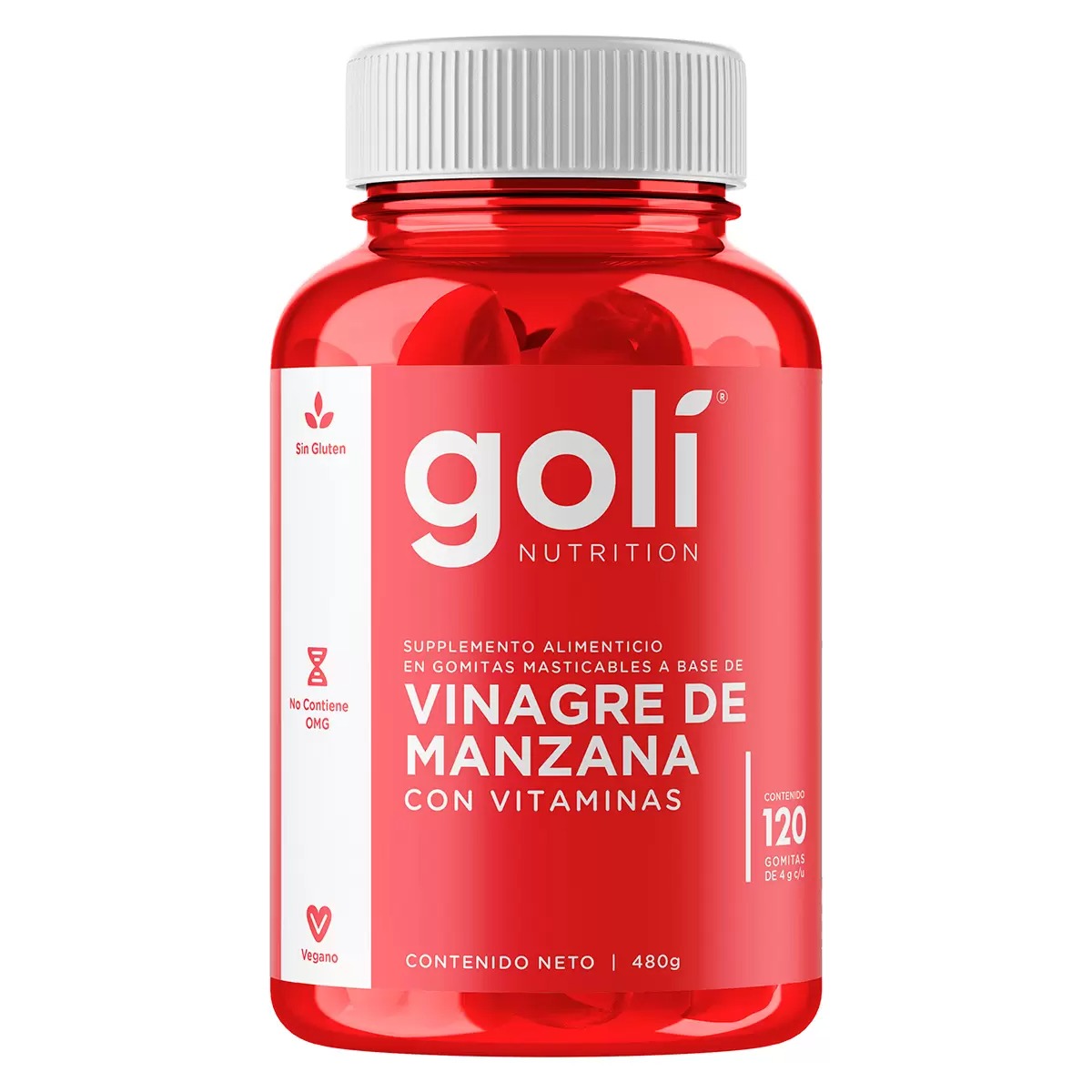 Goli Gomitas de Vinagre de Manzana 120 piezas