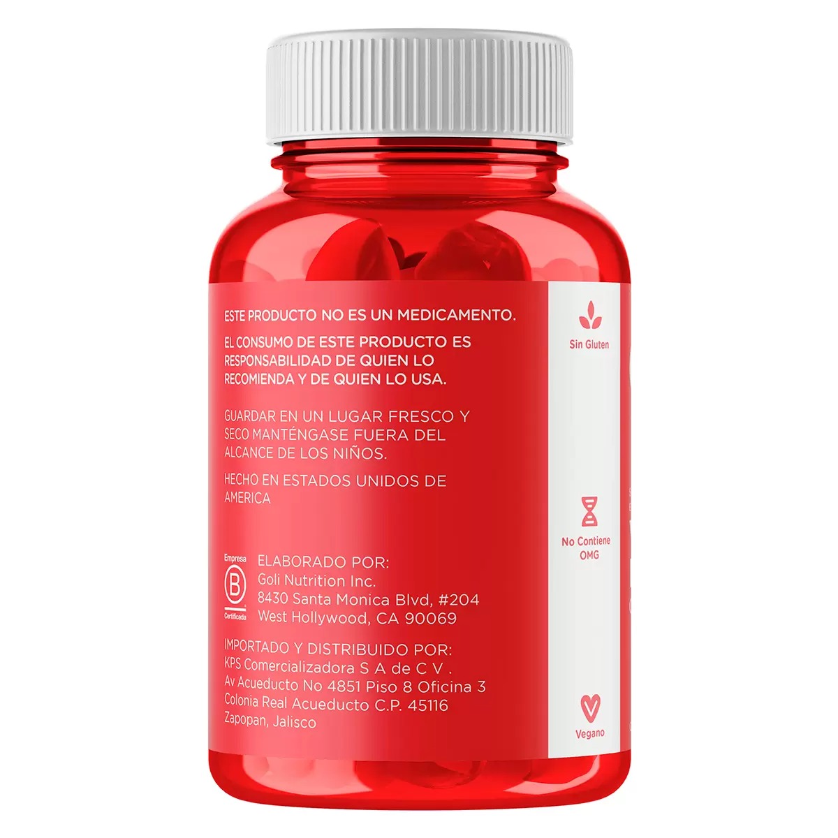 Goli Gomitas de Vinagre de Manzana 120 piezas