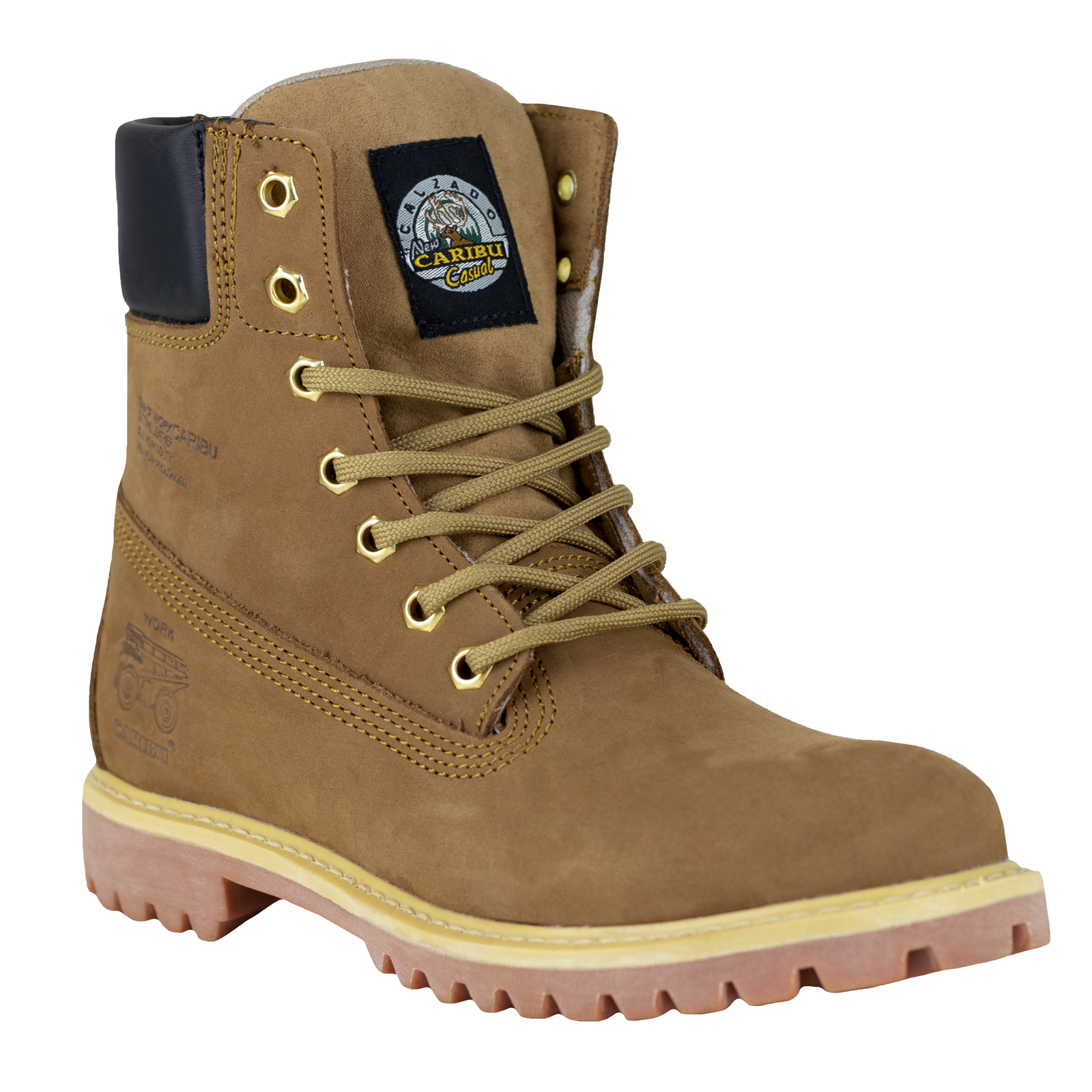 Botas Hombre Urbana Caribu 784 Nobuck Cajeta Montaña Trabajo