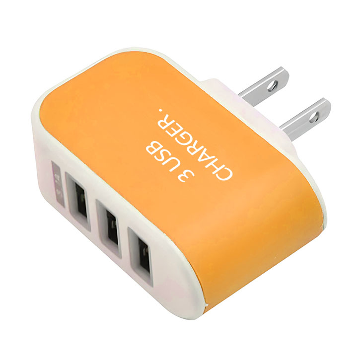 Cargador USB 3 Entradas 1A Celular.
