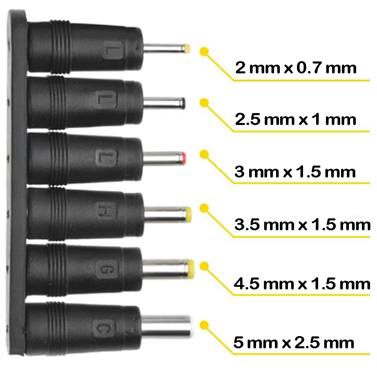 Cargador Eliminador 5V 2A 7 Entradas Redondas.