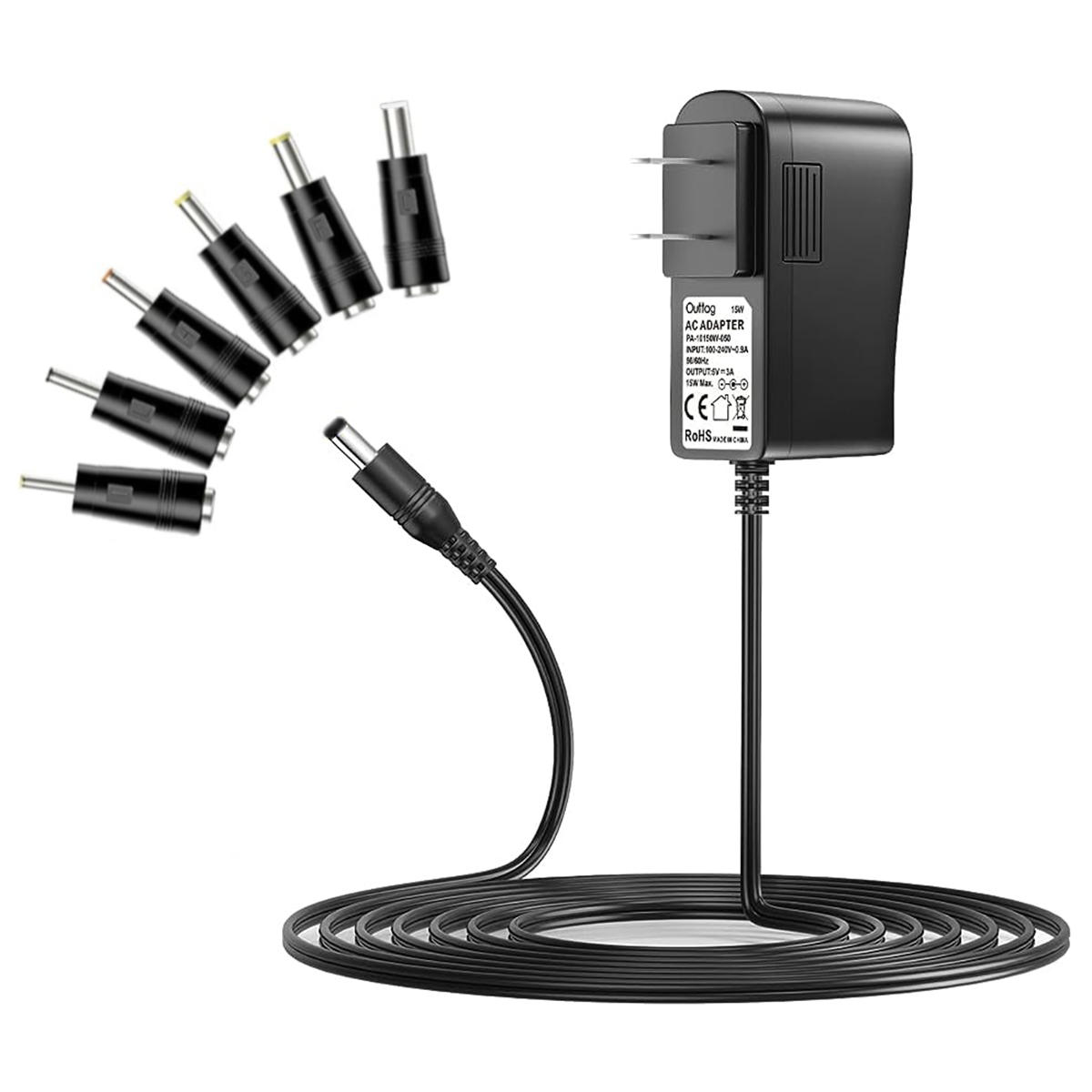 Cargador Eliminador 5V 2A 7 Entradas Redondas.