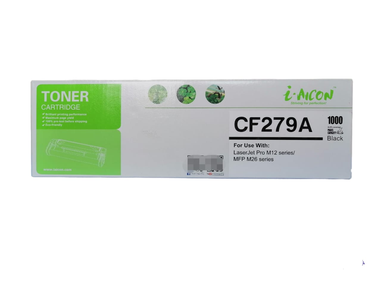 Cartucho tóner IAICON compatible para uso en CF279 A (79 A) nuevo, para uso en HP PRO M12W, M26NW.