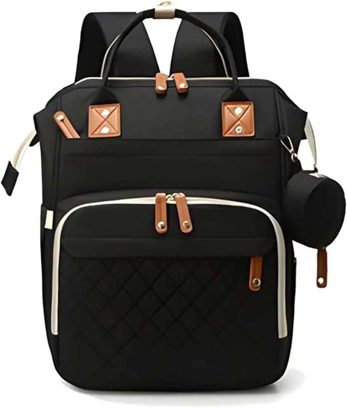 A Mochila de Bolsa de Pañal, Mochila Pañalera Multifuncional Impermeable de Viaje Gran Capacidad, Bolsas de Pañales de Maternidad Bolsillo Térmico de Aislamiento de Bebé para Mamás Papás