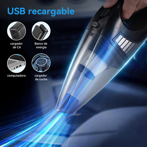 Aspiradora De Mano Portátil Inalambrica Para Auto Y Hogar