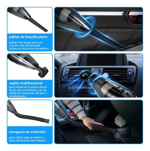 Aspiradora De Mano Portátil Inalambrica Para Auto Y Hogar